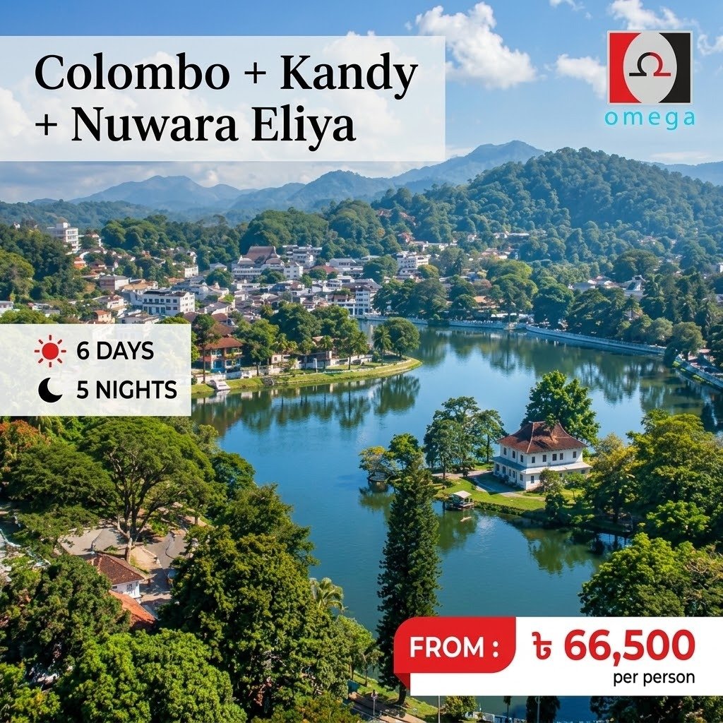 Colombo, Kandy & Nuwara Eliya tour poster